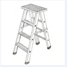 Easy To Use And Durable Aluminium Stool Folding Ladder Heavy Duty