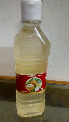 Coconut Oil - PET Plastic Bottle, 500ml Volume, Clear Color | Cold-Pressed, 100% Pure, Versatile for Cooking, Haircare & Skincare