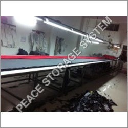 Cutting Table - Durable Black Design | Peaceful Industrial Storage Solution