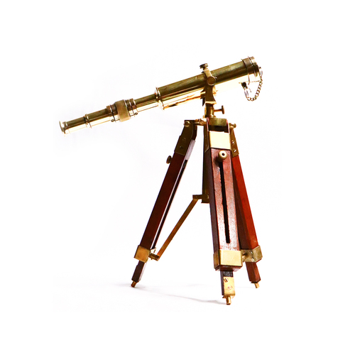Nautical Marine Brass Vintage Single Tripod Telescope