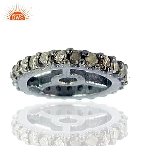 Pave Diamond Spacer Finding Jewelry