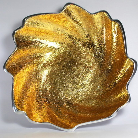 Jalabi Bowl - Aluminium Alloy, 50.8mm Thickness, 314g Weight | Golden Color, Versatile for Serving Sweets, Candies & Dry Fruits