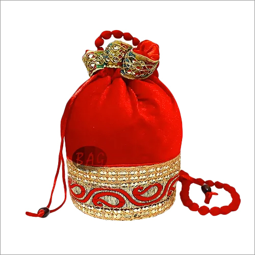 Potli Return Gift Bag - Velvet 8x7x4 inches | Assorted Color Ideal for Wedding Gifts