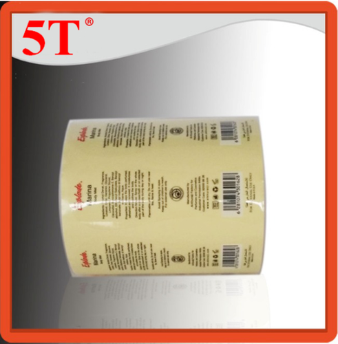 Yellow Transparent Foil Stamping Stickers In Reels