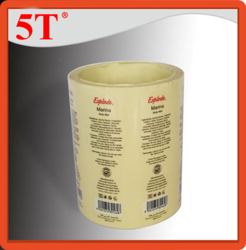 Cream Transparent Foil Stamping Stickers In Reels