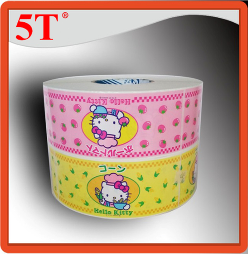 Pink Children Food Stickers