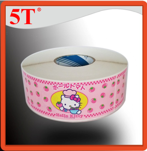 Pink Children Food Stickers