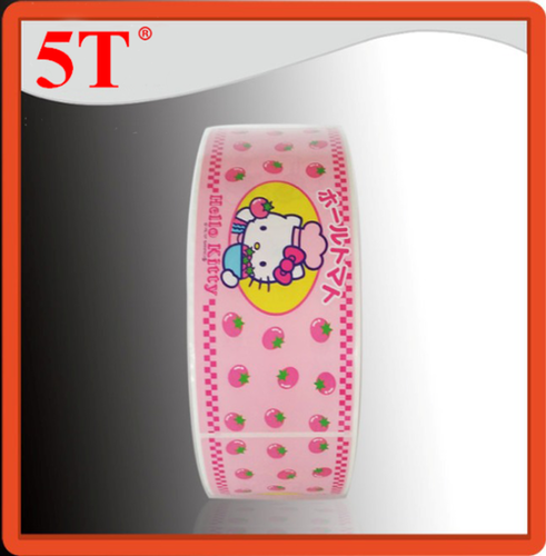 Pink Children Food Stickers