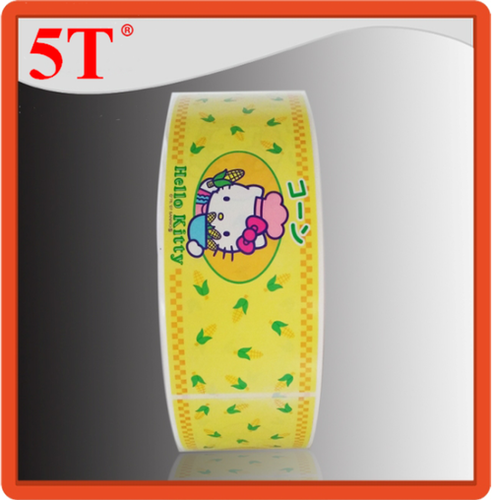 Children Food Stickers - Paper, 100mmx25mm or Custom Sizes, Semiglossy White With Up to 10 Colors Printing, Cute Design, Eco-Friendly and Dustless Workshop Manufacturing, Free Samples Available
