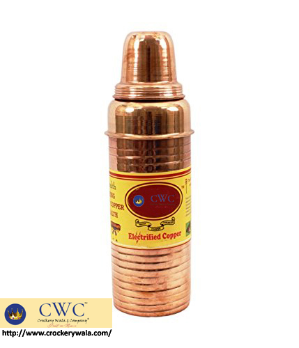 Thermos Design Copper Bottle, 700ml, Copper Color | Easy Cleaning, Health Water Storage