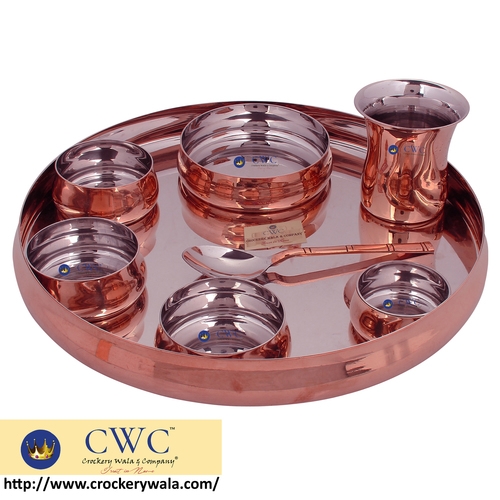 Steel Copper 10 Piece Curved Dinner Set