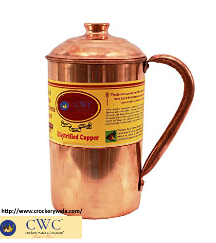 Copper Jug Pitcher, 1000 Ml
