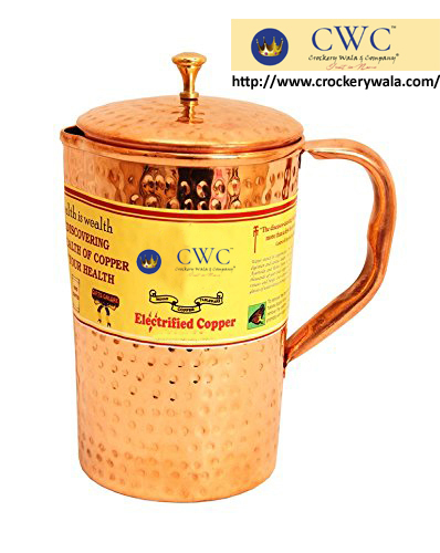 Hammered Copper Jug Pitcher 1000 Ml