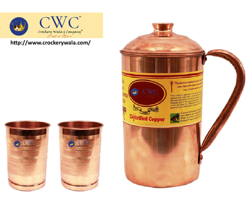 Handmade High Quality 100% Pure Solid Copper Jug Pitcher