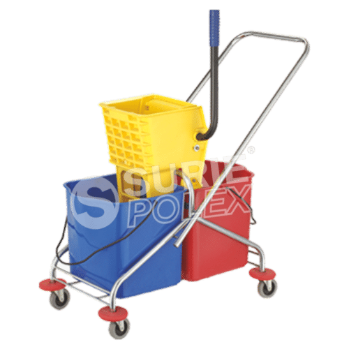 Double Mop Wringer Trolley