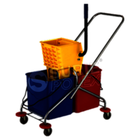 Double Mop Wringer Trolley