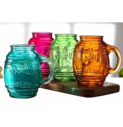 Circleware Assorted Color Barrel Mugs 768ml