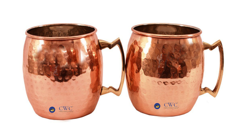 Set Of 2 Copper Nickel Beer Moscow Mule Mug Cup, 530 Ml Each