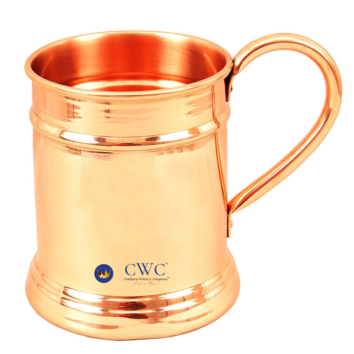Pure Copper Large Beer Or Cocktail Mug Cup, 600 Ml
