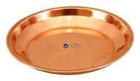 8" Inch Copper Pooja Thali Plate