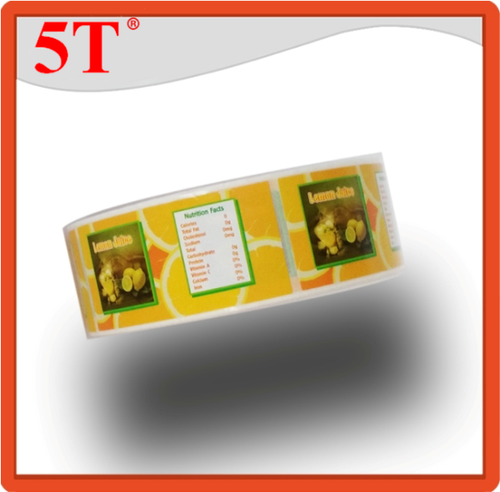 Yellow Flavor Juice Bottle Stickers