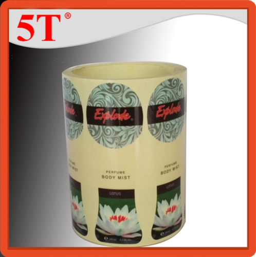 Cream Printing Labels For Body Mist Bottles