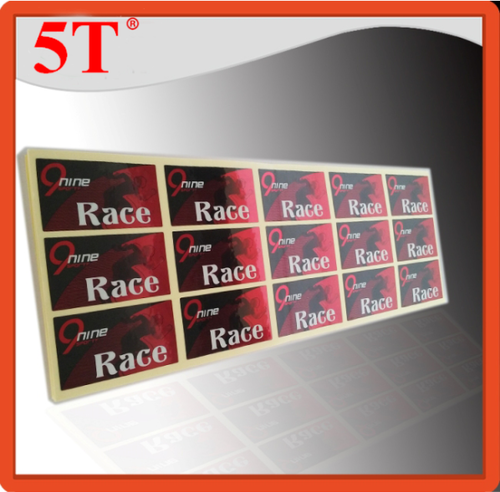 Red & Black Metallic Self Adhesive Labels For High End Perfumes