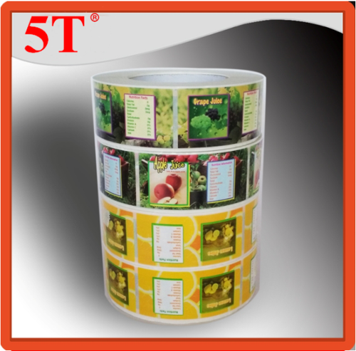 Paper Colorful Fruits Juice Labels