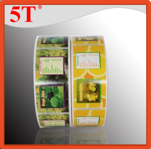 Yellow Colorful Fruits Juice Labels
