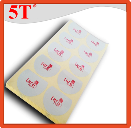 White Perfume Bottle Labels With Concise Designing