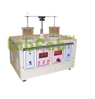 TABLET DISINTEGRATION TEST APPARATUS DOUBLE BASKET - Steel Cabinet 17x12x9 Inches Beige, 28-32 SPM Motor, 37├В┬░C Temperature Control