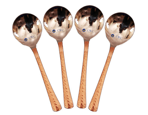 Set Of 4 Steel Copper Cutlery Spoon Set