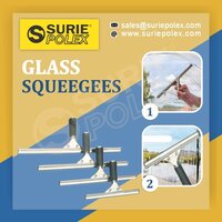 Glass Squeegees - Stainless Steel Handle, 25-45 Cm Sizes | Easy Grip For Efficient Glass Cleaning