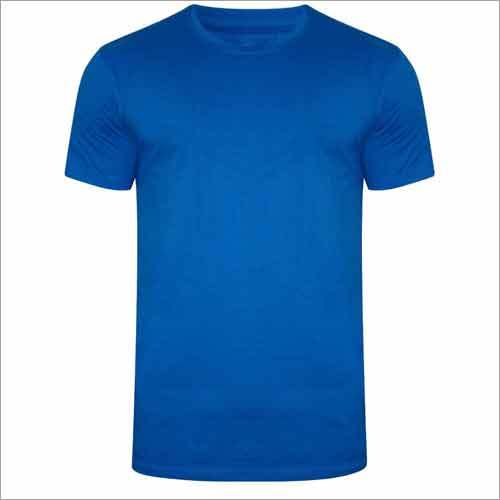 Mens Blue Round Neck T Shirt