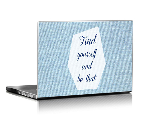 Find Yourself HD Laptop Skin - Vinyl, Variable Size, Light Blue, Matte | Removable Adhesive, Durable, Stylish, Customizable