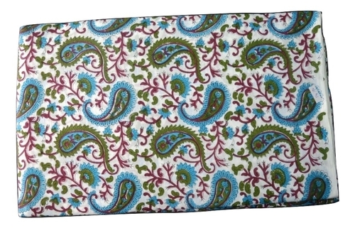 Hand Block Printed Cotton Fabric - 100% Cotton Cambric and Voil, Multicolor Casual Design | Shrink-Resistant, Custom Printing Available, Ideal For All Seasons