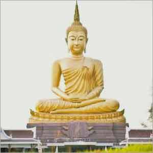 Buddha Sculpture - Resin 30x15x10cm Gold, Glossy Finish | Spiritual Serenity, Elegant Design, Durable Material