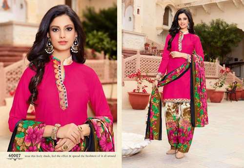 Pink Patiyala Cotton Salwar Kameez