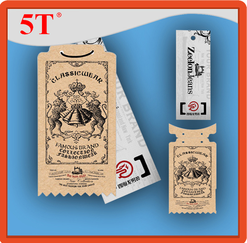 White And Cream Classic Origin Jeans Hang Tags For Famous Brand