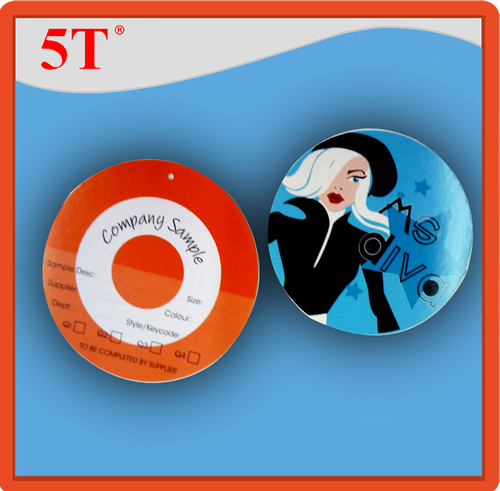 Red And Sky Blue Ms Diva Leisure Garments Pre Printed Hang Tags