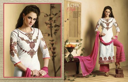 White And Pink Pakistani Suit
