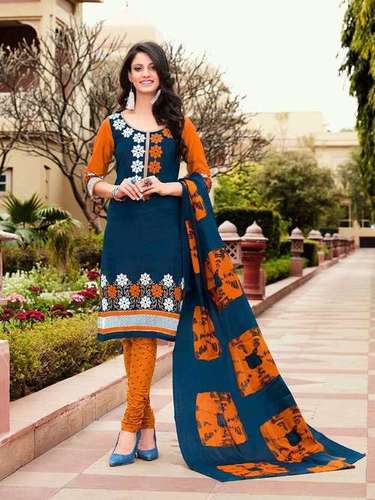 Blue Cotton Salwar Suit