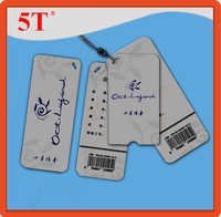 Off White Akdmks Black Hang Tags With Barcode And Partial Epoxy Sticker