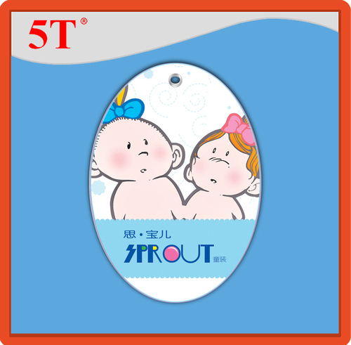 White And Multicolor Baby Clothes Hang Tags Cut In Nice Appearance