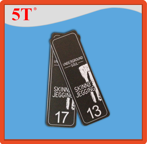 Styling Hang Tags - Paper Material, 7.62mm Thick | Water Activated Adhesive, Black Color, RFID Tape, Designed for Jeans, Garments, Shoes, and Bags