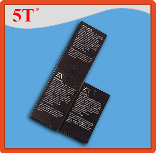 Black Hang Tags With Rectangular Holes