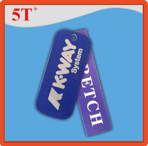 Verkki Roos Hang Tags - Paper, 7.62mm Thickness | Water Activated Adhesive, RFID Tape, Purple and Blue, Ideal for Jeans and Garments