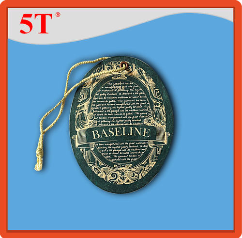 Green Foil Stamping And Logo Embeded Hang Tags