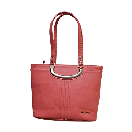 Ladies Hand Bag - PU Leather, 12x10x5 inches, Pink | Stylish Design, Durable Material, Ample Space, Secure Zipper Closure