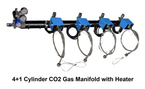 4+1 Cylinder CO2 Gas Manifold with Heater